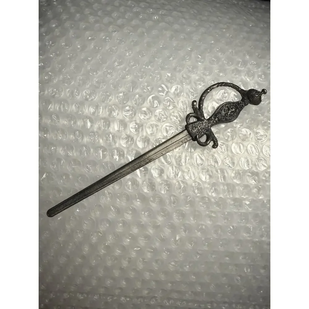 Vintage Antique England Figural Sword Rapier Dagger Knife Letter Opener Decor